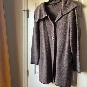 Italian Purple Patterned Long Sweater!